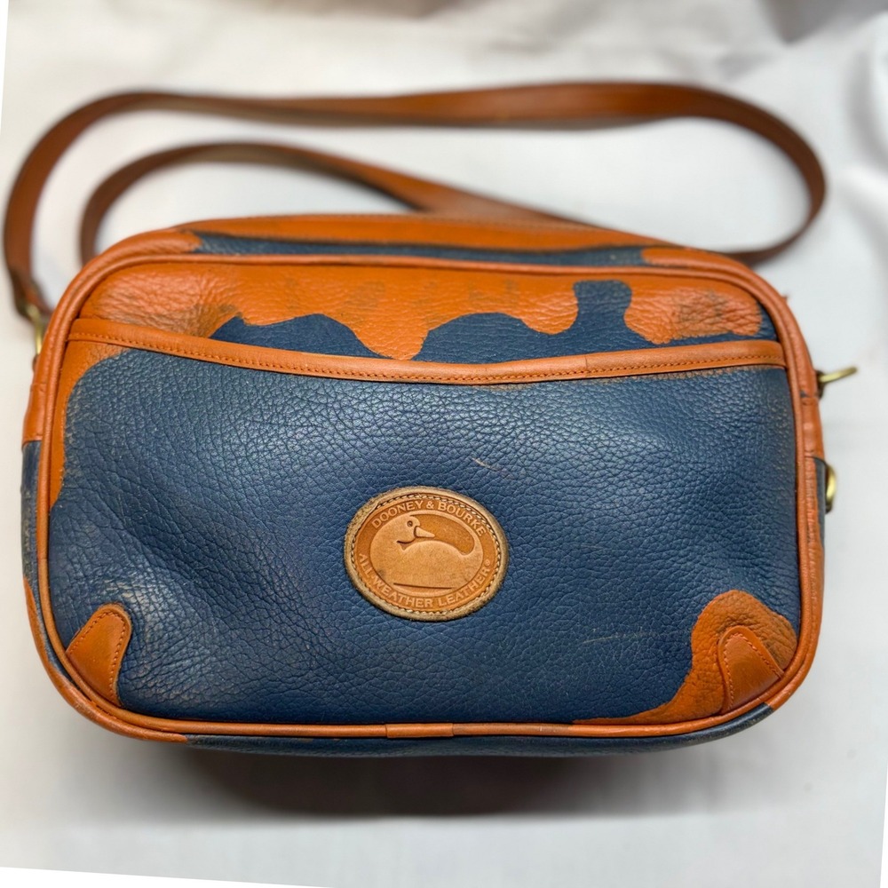 Dooney & Bourke Camera Bag Women Small Blue FAIR Vintage AWL Crossbody Purse TLC